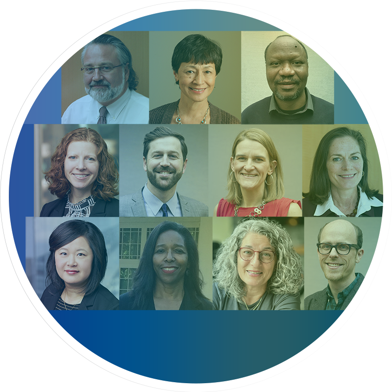 Collage of diverse people smiling